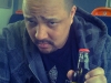 dBridge holding a Black Cock